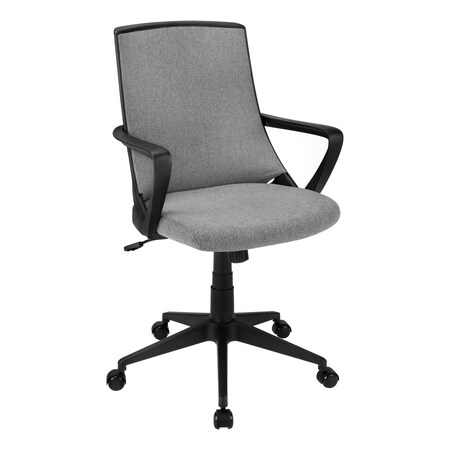 Monarch Specialties Office Chair, Adjustable Height, Swivel, Ergonomic, Armrests, Computer Desk, Work, Metal, Black I 7297